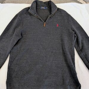 Polo by Ralph Lauren Men's Charcoal Zip-Up Sweater